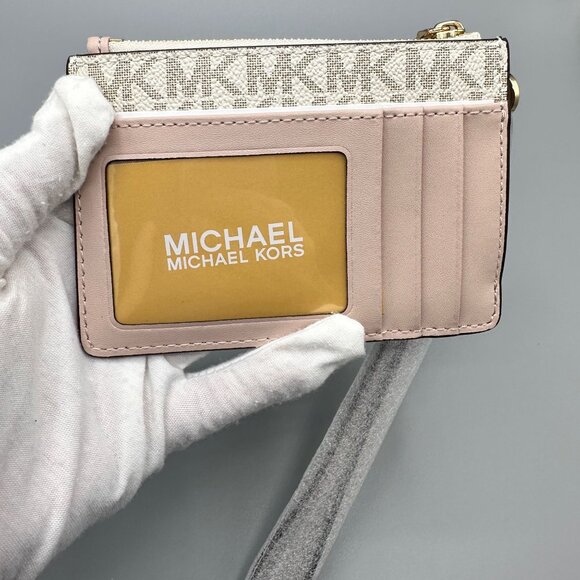 MIchael Kors Jet Set Vanilla Soft Pink Small Coin Purse Wristlet 32F1GJ6P1B NWT - Picture 8 of 16
